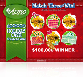 Holiday Scratch & Win Web Game