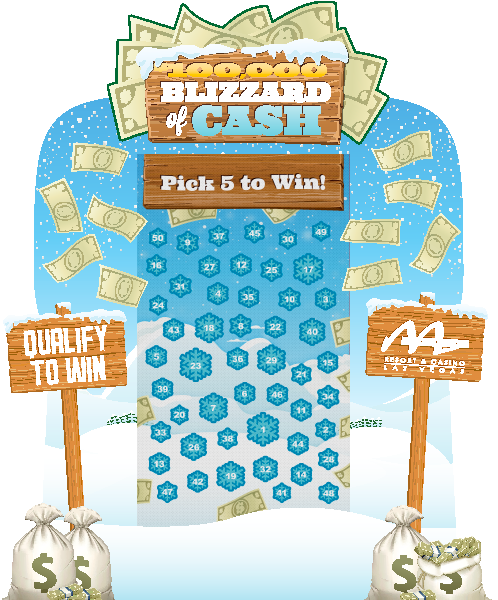 Blizzard of Cash electronic Game Board Promotion