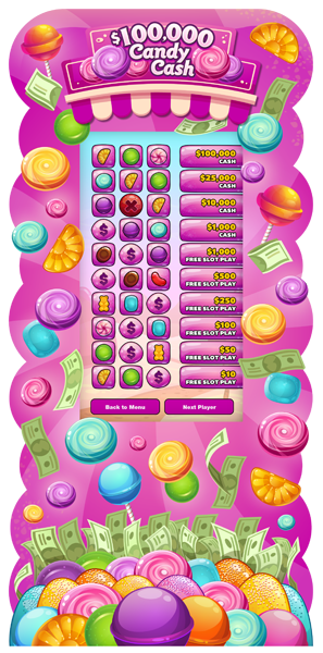 Candy Cash 50-inch e-Game Board - LEVELS