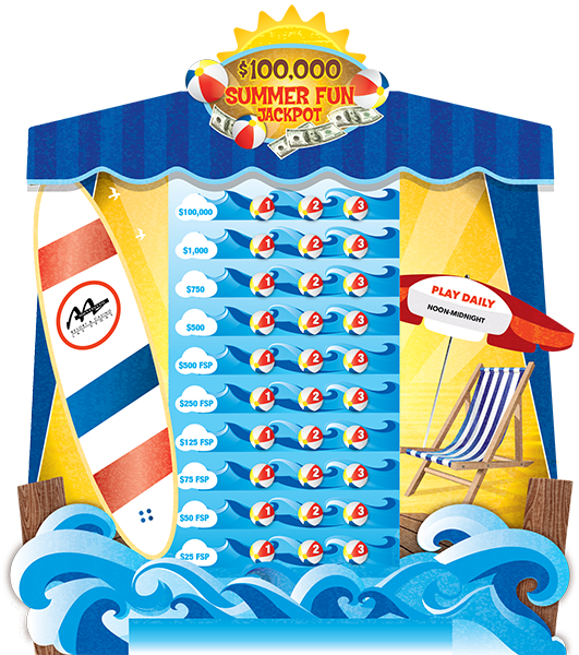 80-inch Summer Fun Jackpot lectronic Game Board Promotion