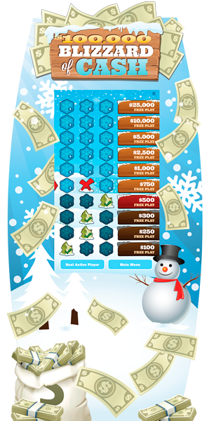 Blizzard of Cash Levels  e-Game Board