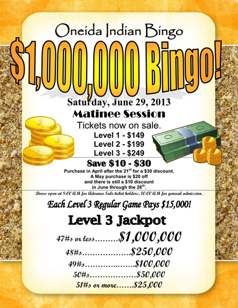 Bonus Prize Bingo Flyer