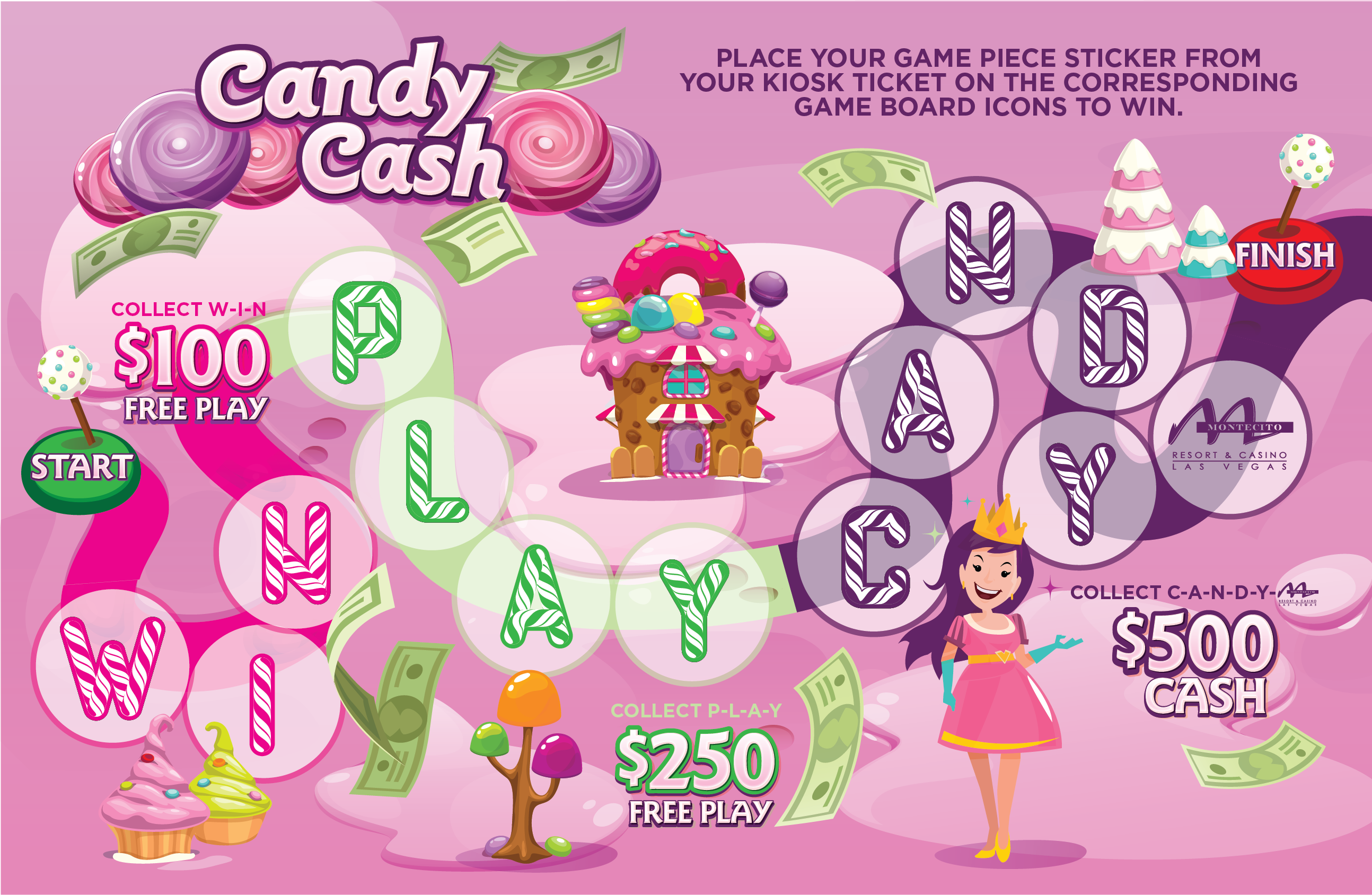 Candy Cash Collect & Win Game Inside Cover