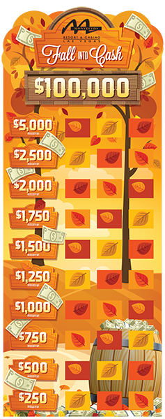 Fall Into Cash Levels Game Board
