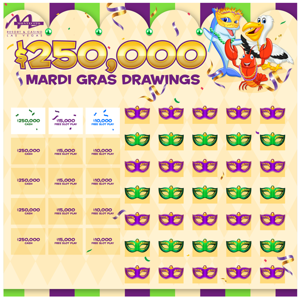 Mardi Gras Drawing Carnival Game Board