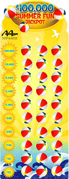 Summer Fun Jackpot 4x10 Levels Game Board