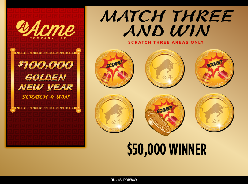 Lunar New Year Scratch & Win Game