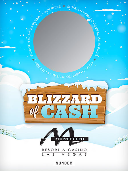 Blizzard of Cash Custom Scratch Card