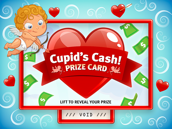 Cupid's Cash Pull-Tab Card