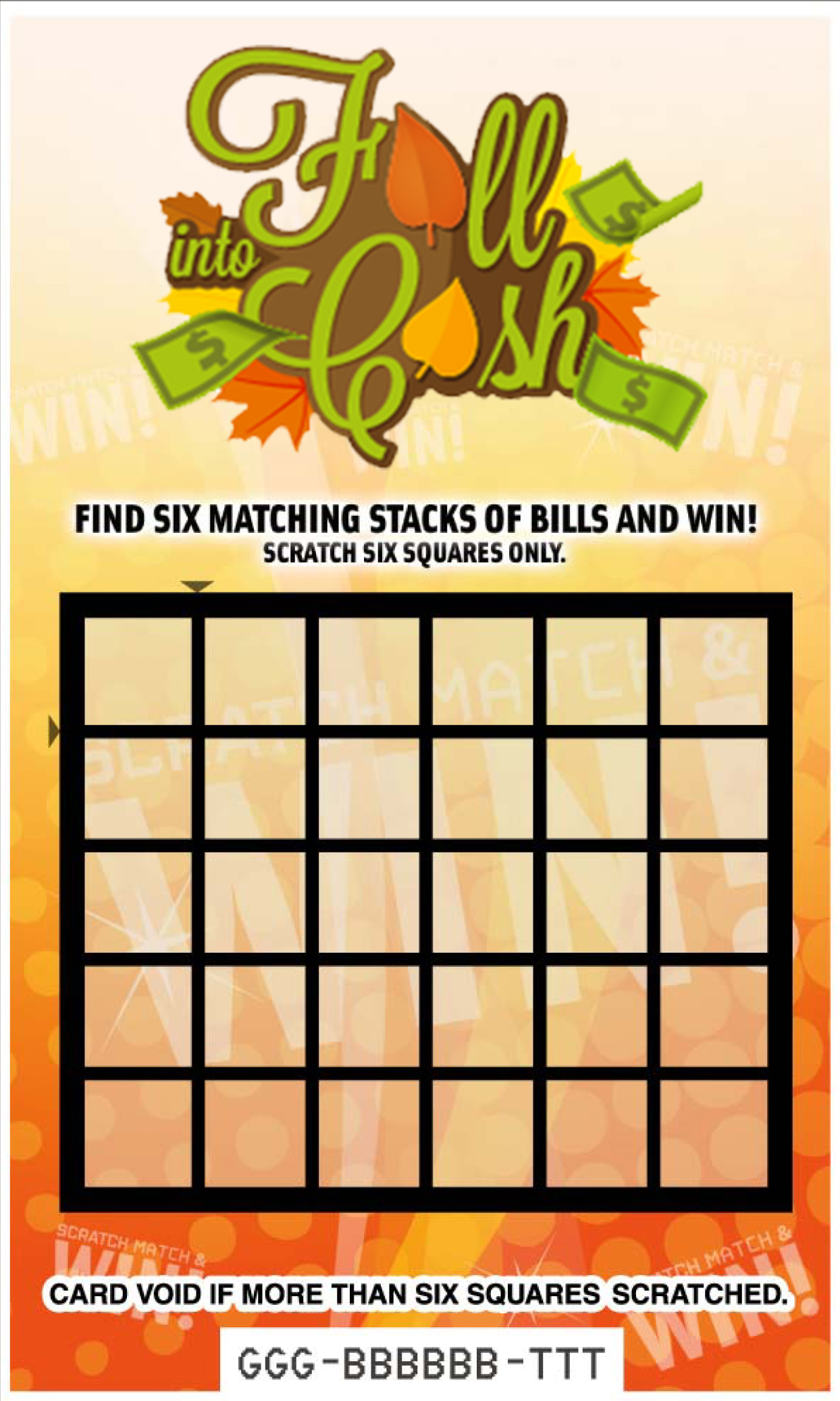 Fall Into Cash Scratch Card