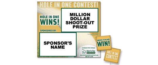 Million Dollar Shoot-Out Contest Sign