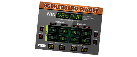 Scoreboard Payoff Basketball Pull Tab Contest