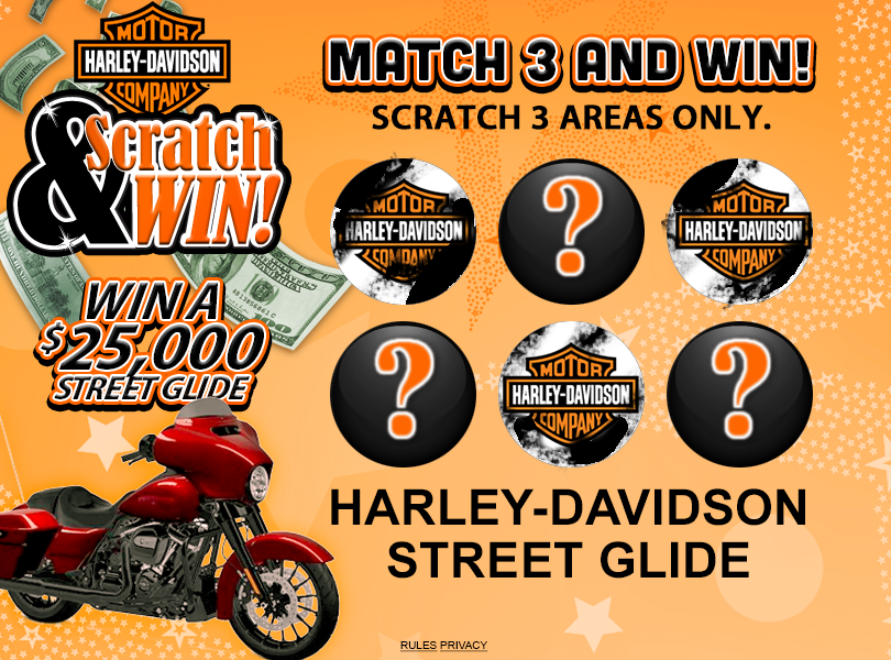 Harley-Davidson Scratch Match Win Game