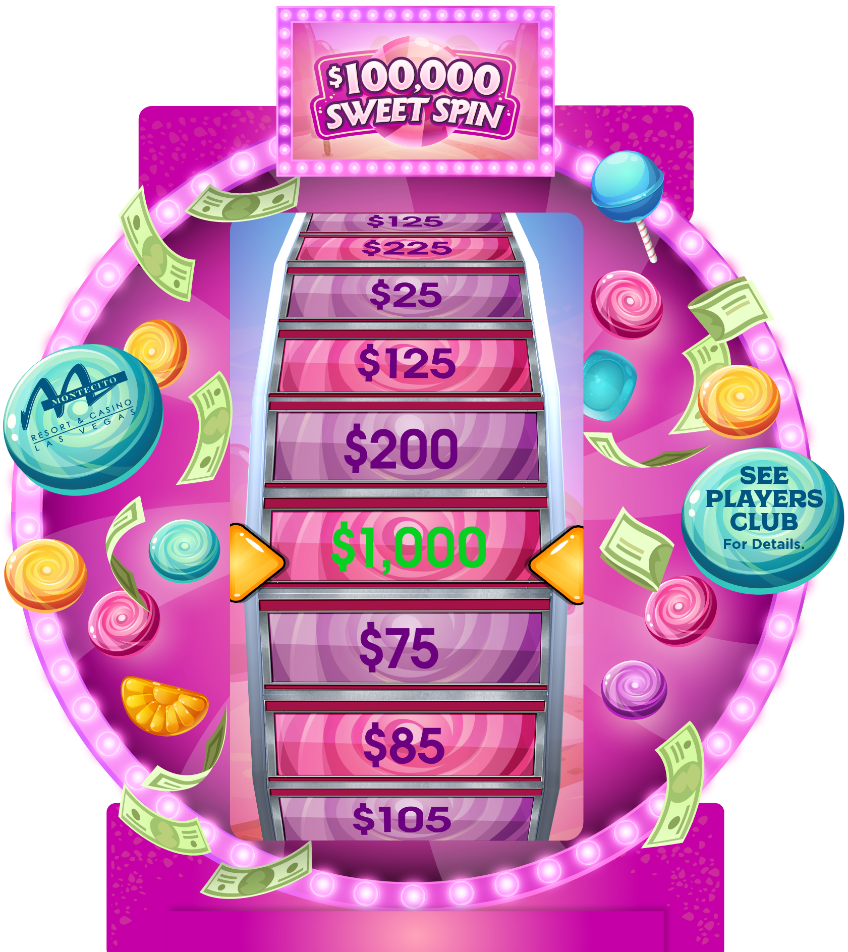 80-inch Candy Cash Super Prize Wheel - Virtual