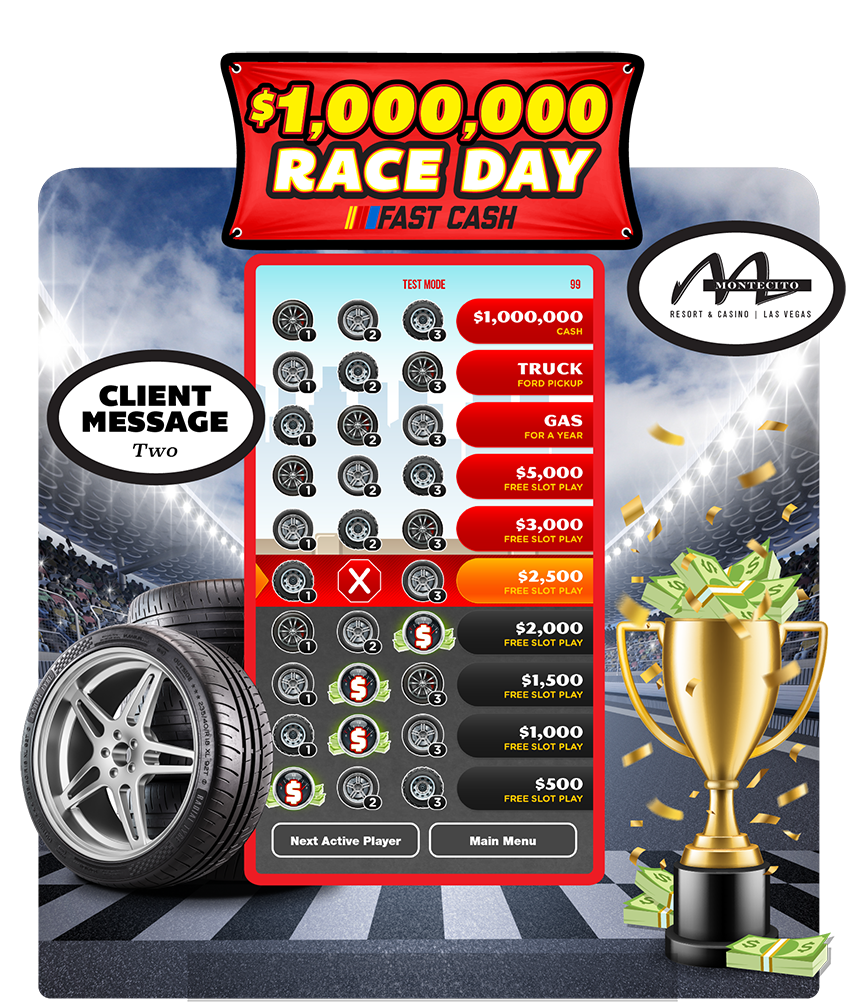 Race Day Fast Cash e-Game Board