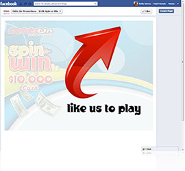 facebook sweepstakes - spin and win