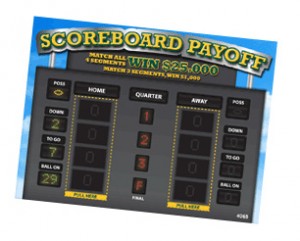 pull tab promotion - scoreboard payoff